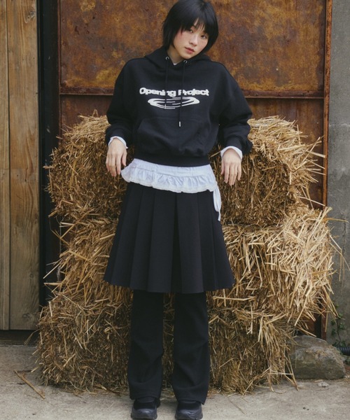 Opening Project(オープニングプロジェクト)の「w Identity Hoodie / ダブルアイデンティティ フーディ(パーカー・レディース・杢グレー/ブラック・S/M)」の4枚目の写真