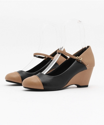 attagirl | フロントベルト付バイカラーウエッジパンプス(パンプス)