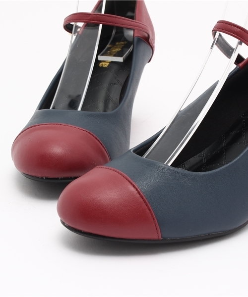 attagirl(アタガール)の「フロントベルト付バイカラーウエッジパンプス(パンプス・レディース・ネイビー/ブラック/ベージュ系その他/グレー・M/LL/L/S)」の8枚目の写真