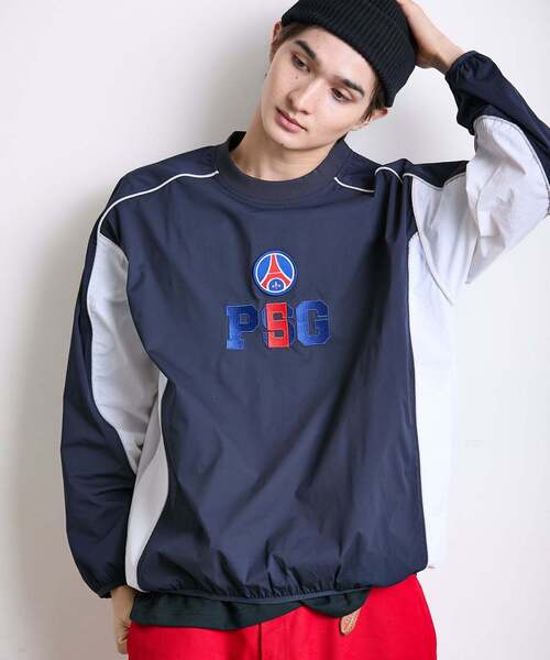 PARIS SAINT-GERMAIN（パリサンジェルマン）の「【Paris Saint-Germain / パリ・サン＝ジェルマン】JP Classic Piste（ナイロンジャケット・メンズ・ネイビー/ブラック・MEDIUM/LARGE）」の12枚目の写真