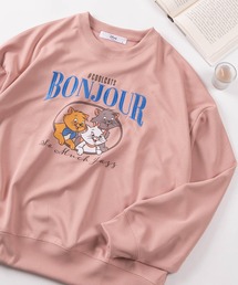 Disney（ディズニー）の「【71】【Disney/ディズニー】スティッチ／マリーちゃん ポンチ クルーネック スウェット（スウェット）」