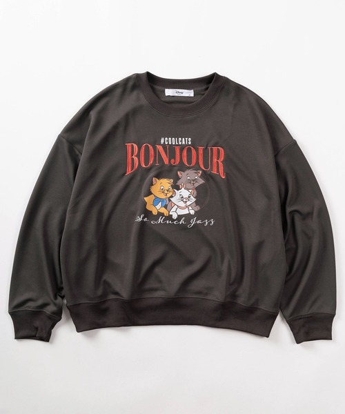 Disney(ディズニー)の「【71】【Disney/ディズニー】スティッチ/マリーちゃん ポンチ クルーネック スウェット(スウェット・レディース・ピンク/ネイビー/チャコールグレー/アッシュグレー・M/L)」の5枚目の写真