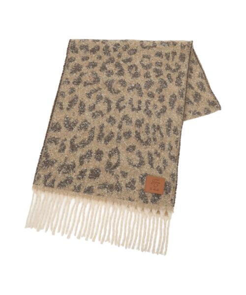 Te chichi（テチチ）の「レオパードマフラー（ストール/ショール・レディース・ベージュ/チャコールグレー/オフホワイト・F）」の3枚目の写真