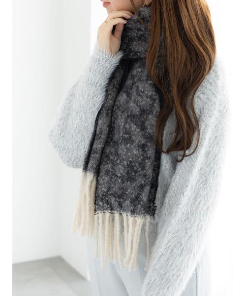 Te chichi（テチチ）の「レオパードマフラー（ストール/ショール・レディース・ベージュ/チャコールグレー/オフホワイト・F）」の2枚目の写真