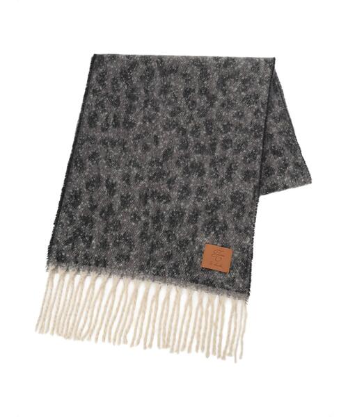 Te chichi（テチチ）の「レオパードマフラー（ストール/ショール・レディース・ベージュ/チャコールグレー/オフホワイト・F）」の5枚目の写真