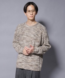「COFIL」 PAVONE HOLIDAY メランジクルーネックニット