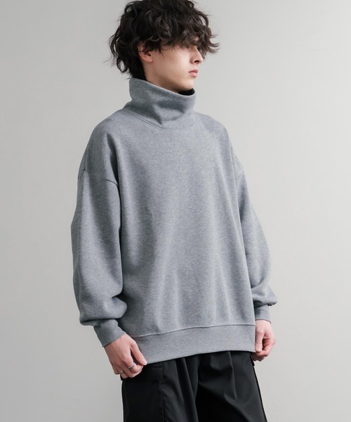 Rocky Monroe(ロッキーモンロー)の「コットンタッチ裏起毛ドルマンスリーブハイネックトレーナースウェット(スウェット・メンズ・チャコール/グレー/グレイッシュベージュ/ブラック・M/L/XL)」の13枚目の写真