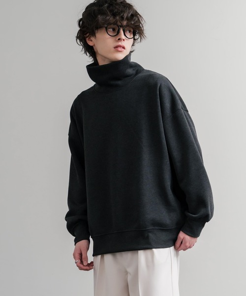 Rocky Monroe(ロッキーモンロー)の「コットンタッチ裏起毛ドルマンスリーブハイネックトレーナースウェット(スウェット・メンズ・チャコール/グレー/グレイッシュベージュ/ブラック・M/L/XL)」の17枚目の写真