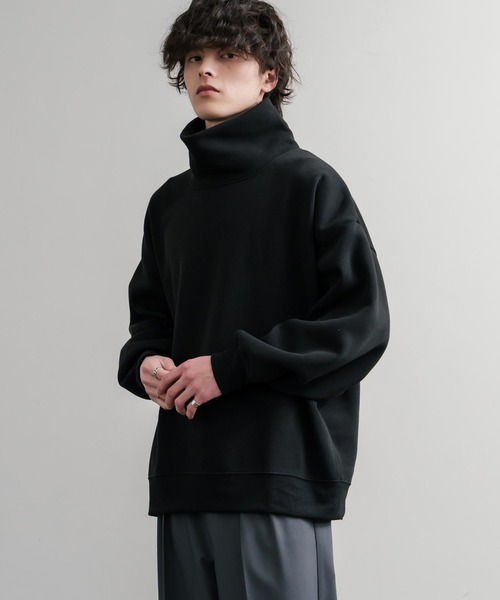 Rocky Monroe(ロッキーモンロー)の「コットンタッチ裏起毛ドルマンスリーブハイネックトレーナースウェット(スウェット・メンズ・チャコール/グレー/グレイッシュベージュ/ブラック・M/L/XL)」の6枚目の写真