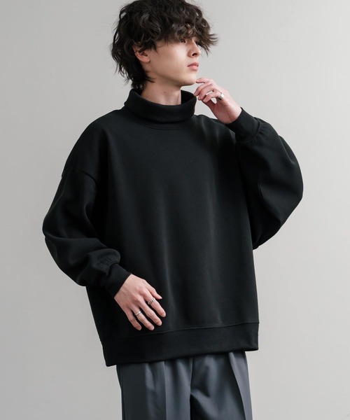 Rocky Monroe(ロッキーモンロー)の「コットンタッチ裏起毛ドルマンスリーブハイネックトレーナースウェット(スウェット・メンズ・チャコール/グレー/グレイッシュベージュ/ブラック・M/L/XL)」の10枚目の写真