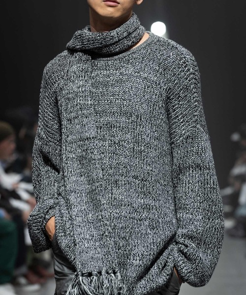MSML(エムエスエムエル)の「NOISE KNIT(ニット/セーター・メンズ・ブラック×ホワイト・M/L)」の6枚目の写真
