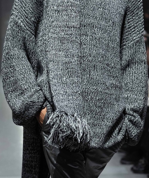 MSML(エムエスエムエル)の「NOISE KNIT(ニット/セーター・メンズ・ブラック×ホワイト・M/L)」の7枚目の写真