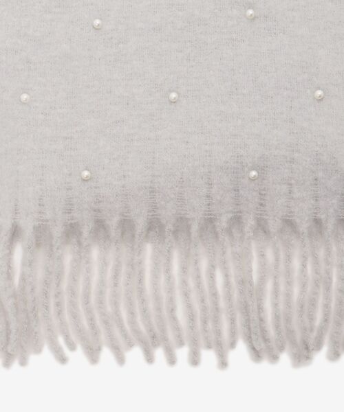 MAJESTIC LEGON（マジェスティックレゴン）の「パール付きストール（ストール/ショール・レディース・アイボリー/グレー/ベージュ・FREE）」の10枚目の写真