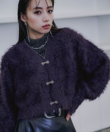 HARE | シャギーチャイナニットカーディガン(HARE)(カーディガン/ボレロ)