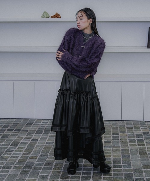 シャギーチャイナニットカーディガン(HARE)（カーディガン/ボレロ