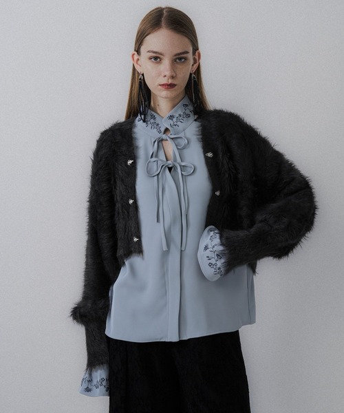 シャギーチャイナニットカーディガン(HARE)（カーディガン/ボレロ