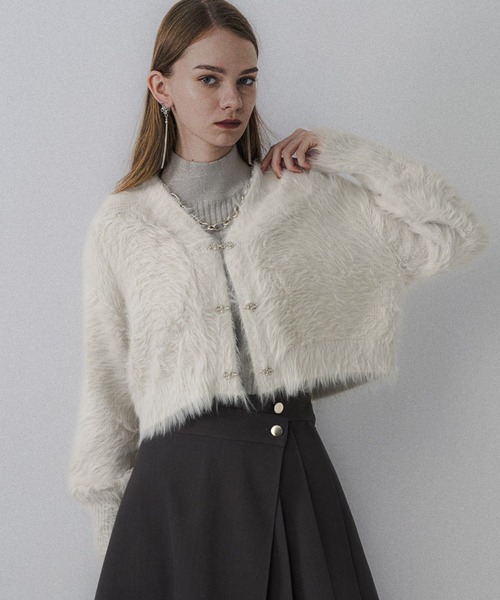 シャギーチャイナニットカーディガン(HARE)（カーディガン/ボレロ