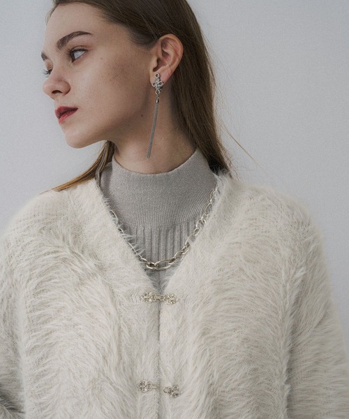 HARE(ハレ)の「シャギーチャイナニットカーディガン(HARE)(カーディガン/ボレロ・レディース・ブラック/ライトグレー/パープル・FREE)」の19枚目の写真