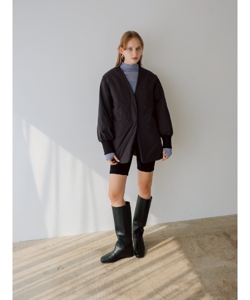 sahara（サハラ）の「Reversible Flower Quilting Coat/リバーシブルフラワーキルティングコート（その他アウター・レディース・ブラック/アイボリー・FREE）」の8枚目の写真