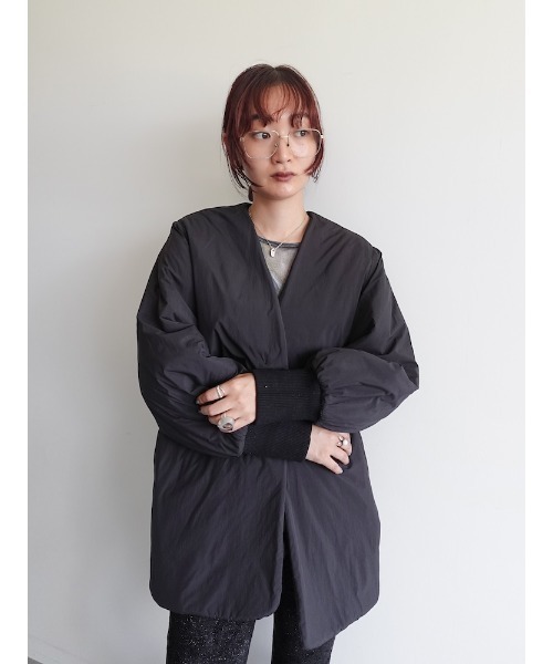 sahara（サハラ）の「Reversible Flower Quilting Coat/リバーシブルフラワーキルティングコート（その他アウター・レディース・ブラック/アイボリー・FREE）」の20枚目の写真