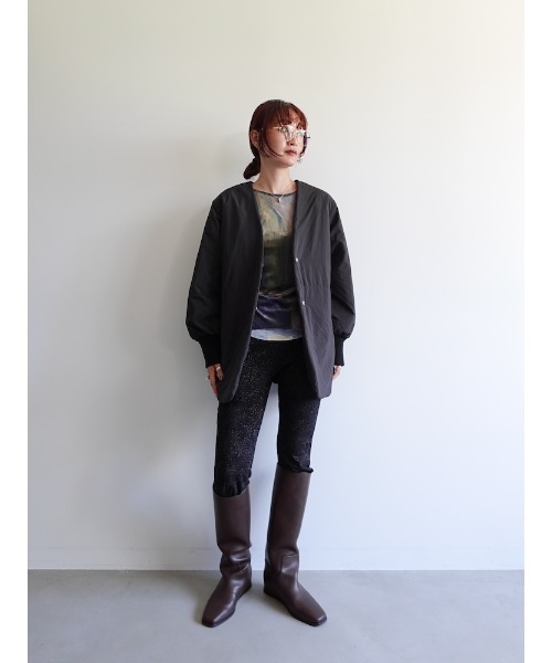 sahara（サハラ）の「Reversible Flower Quilting Coat/リバーシブルフラワーキルティングコート（その他アウター・レディース・ブラック/アイボリー・FREE）」の21枚目の写真