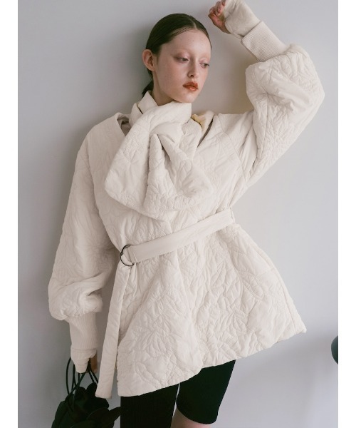 sahara（サハラ）の「Reversible Flower Quilting Coat/リバーシブルフラワーキルティングコート（その他アウター・レディース・ブラック/アイボリー・FREE）」の16枚目の写真