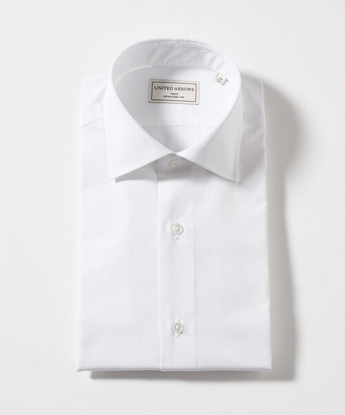 UNITED ARROWS(ユナイテッドアローズ)の「THOMAS MASON/トーマスメイソン ブロード セミワイドカラー シャツ(ビジネスシャツ・メンズ・ホワイト/ライトブルー・41cm/39cm/40cm/38cm)」の2枚目の写真