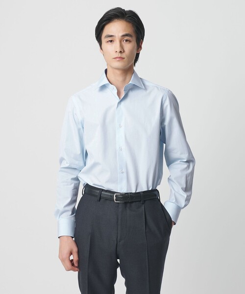 UNITED ARROWS(ユナイテッドアローズ)の「THOMAS MASON/トーマスメイソン ブロード セミワイドカラー シャツ(ビジネスシャツ・メンズ・ホワイト/ライトブルー・41cm/39cm/40cm/38cm)」の5枚目の写真