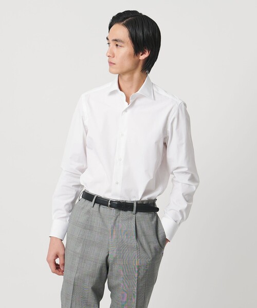 ヨコTHOMAS MASON × UNITED ARROWS 白シャツ2点 THOMAS MASON/トーマスメイソン ブロード セミワイドカラー シャツ