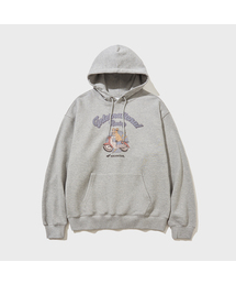 Vintage Riding Bear Hoodie Gray
