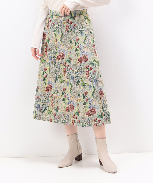 K.T KIYOKO TAKASE(キヨコタカセ)の「ゴブラン織り Aラインフレアスカート(スカート・レディース・ベージュ・9号)」の1枚目の写真