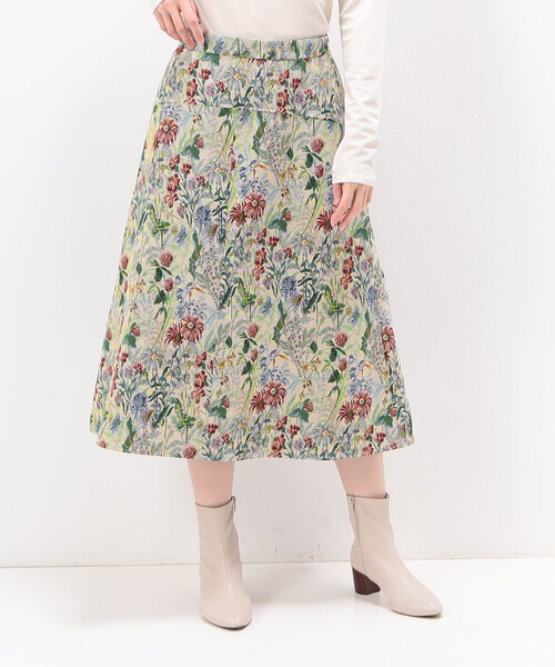 K.T KIYOKO TAKASE(キヨコタカセ)の「ゴブラン織り Aラインフレアスカート(スカート・レディース・ベージュ・9号)」の4枚目の写真