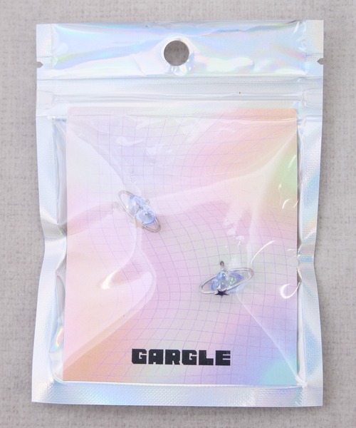 gargle(ガーグル)の「gargle ガーグル:GARGLE COREシリーズ 韓国アクセ ハート土星 ピアス(ピアス(両耳用)・レディース・ブルー/ホワイト・FREE)」の8枚目の写真