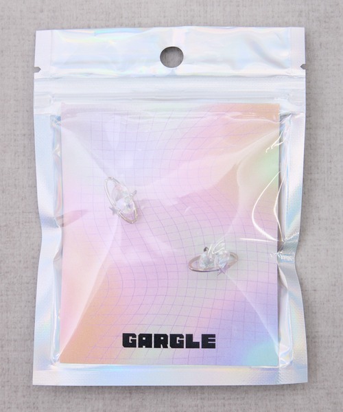 gargle(ガーグル)の「gargle ガーグル:GARGLE COREシリーズ 韓国アクセ ハート土星 ピアス(ピアス(両耳用)・レディース・ブルー/ホワイト・FREE)」の5枚目の写真