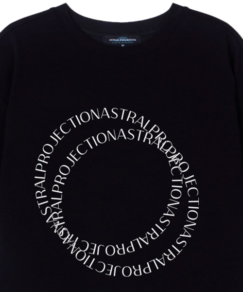 ASTRAL PROJECTION（アストラルプロジェクション）の「ダブルリングスーピマコットンラウンドネック半袖Tシャツ_ブラック（Tシャツ/カットソー・メンズ・その他・MEDIUM/LARGE/X-LARGE）」の3枚目の写真