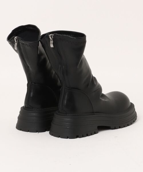 Nia（ニア）の「Nia(ニア)/厚底　バッグジップアップ　シンプルショートブーツ（ブーツ・レディース・ブラウン/ブラック・38/36）」の15枚目の写真