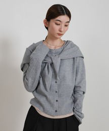 ニットスカーフセットカーディガン
