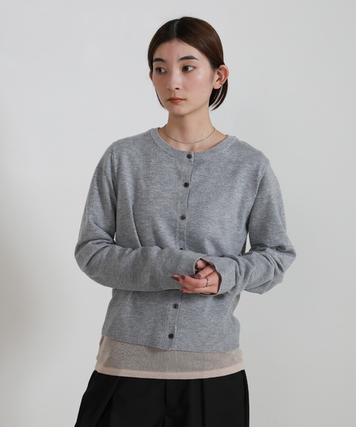 select MOCA（セレクトモカ）の「ニットスカーフセットカーディガン（ニット/セーター・レディース・グレー/レッド/ブラウン/ブラック・FREE）」の10枚目の写真