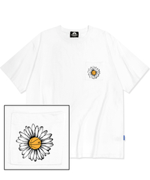 ビッグデイジーロゴポケットTシャツ - ホワイト