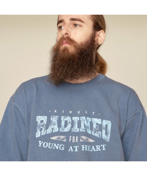 RADINEO(ラディネオ)の「ヴィンテージロゴピグメント半袖Tシャツブルー(Tシャツ/カットソー・メンズ・その他・LARGE/MEDIUM/X-LARGE)」の2枚目の写真