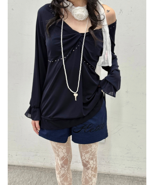 HETIT(ヘティ)の「オールデイミニパンツ(ブルーチェック)(その他パンツ・レディース・その他・FREE)」の5枚目の写真
