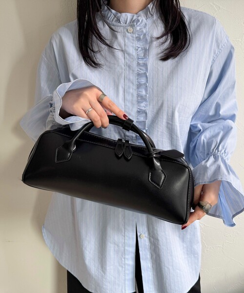 fredy emue（フレディエミュ）の「ショートハンドルボストンバッグ（ショルダーバッグ・レディース・ブラック/ブラウン/レッド・FREE）」の10枚目の写真