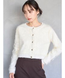 SNIDEL | ストラクチャーレースニットカーディガン(カーディガン/ボレロ)