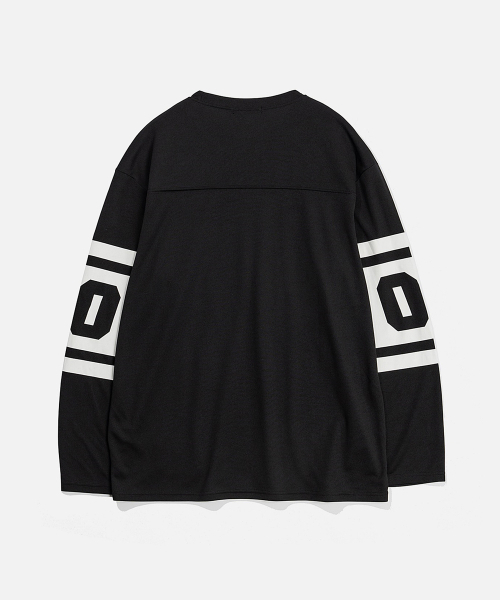 VASTIC(バスティック)の「フットボールジャージロングスリーブ_ブラック(Tシャツ/カットソー・メンズ・その他・LARGE/MEDIUM)」の3枚目の写真