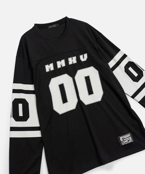 VASTIC(バスティック)の「フットボールジャージロングスリーブ_ブラック(Tシャツ/カットソー・メンズ・その他・LARGE/MEDIUM)」の4枚目の写真