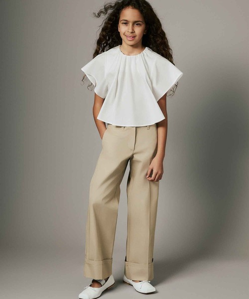 MARNI（マルニ）の「MARNI(マルニ)Kids & Junior ワイドパンツ（その他パンツ・キッズ・ホワイト/ライトベージュ/ネイビー・10Y/6Y/8Y/12Y/14Y/4Y）」の4枚目の写真