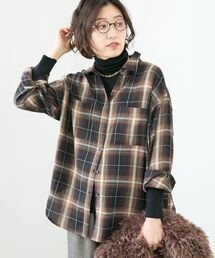 le.coeur blanc | 《手洗い可能》チェックオーバーシャツ(シャツ/ブラウス)