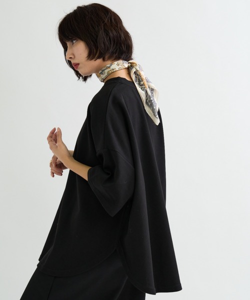 A.D.C.L.（エーディーシーエル）の「ダンボール素材 ビッグシルエット 半袖Tシャツ 無地（Tシャツ/カットソー・レディース・杢グレー/ブラック/オートミール/ピンク・M/L）」の8枚目の写真