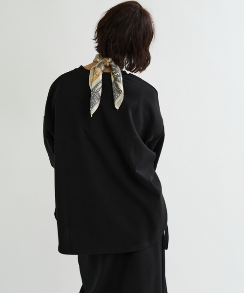 A.D.C.L.（エーディーシーエル）の「ダンボール素材 ビッグシルエット 半袖Tシャツ 無地（Tシャツ/カットソー・レディース・杢グレー/ブラック/オートミール/ピンク・M/L）」の9枚目の写真