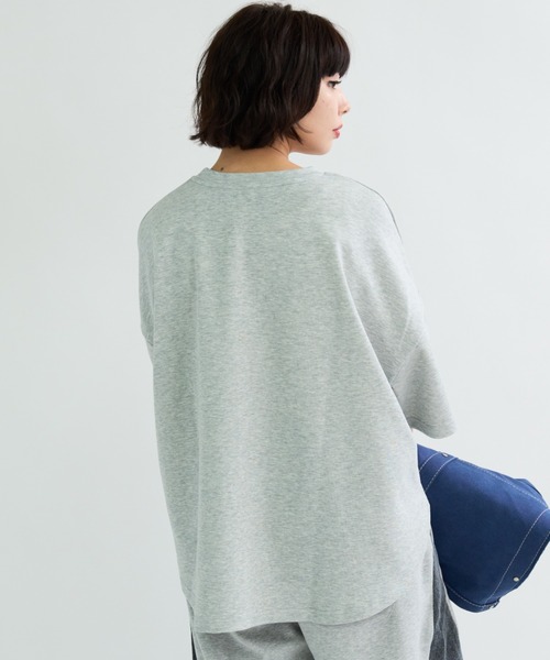 A.D.C.L.（エーディーシーエル）の「ダンボール素材 ビッグシルエット 半袖Tシャツ 無地（Tシャツ/カットソー・レディース・杢グレー/ブラック/オートミール/ピンク・M/L）」の16枚目の写真